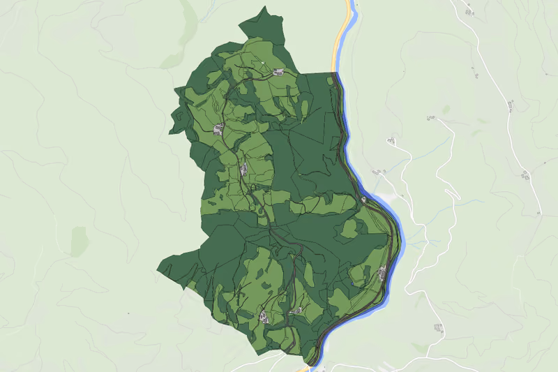 Kartenvorschau des Bodenverbrauchs der KG Ofenberg