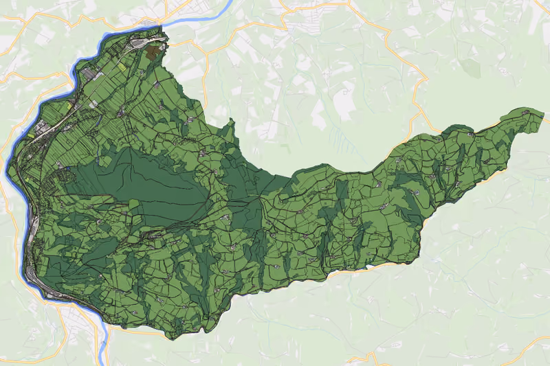 Kartenvorschau des Bodenverbrauchs der KG Sonntagberg