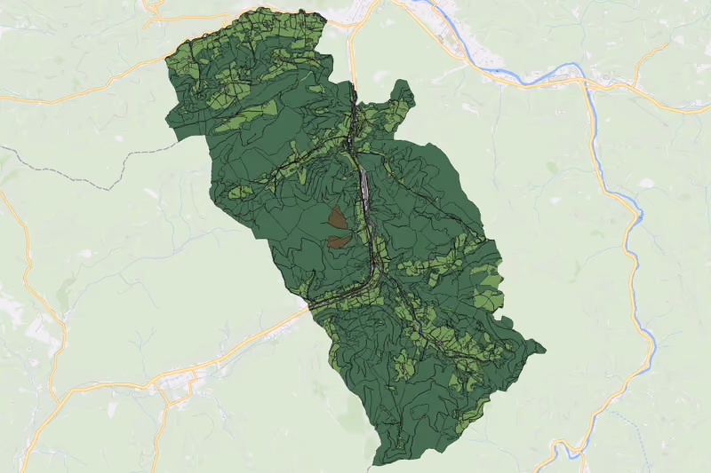 Kartenvorschau des Bodenverbrauchs der KG Wirts