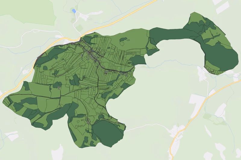 Kartenvorschau des Bodenverbrauchs der KG Groisbach