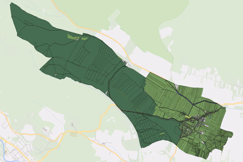 Kartenvorschau des Bodenverbrauchs der KG Großau