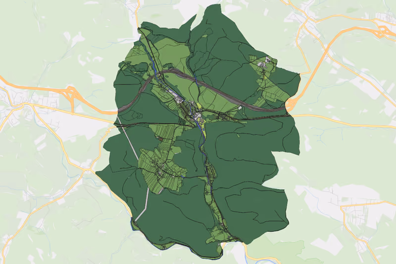 Kartenvorschau des Bodenverbrauchs der KG Heiligenkreuz