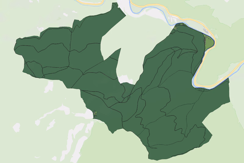 Kartenvorschau des Bodenverbrauchs der KG Innerer Kaltenbergerforst