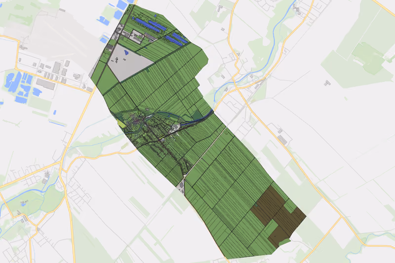 Kartenvorschau des Bodenverbrauchs der KG Teesdorf