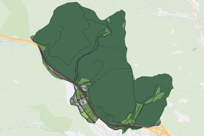 Kartenvorschau des Bodenverbrauchs der KG Weißenweg