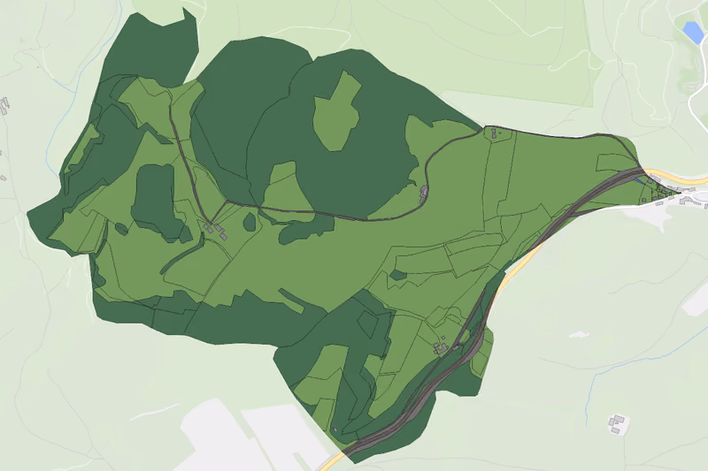 Kartenvorschau des Bodenverbrauchs der KG Windhaag