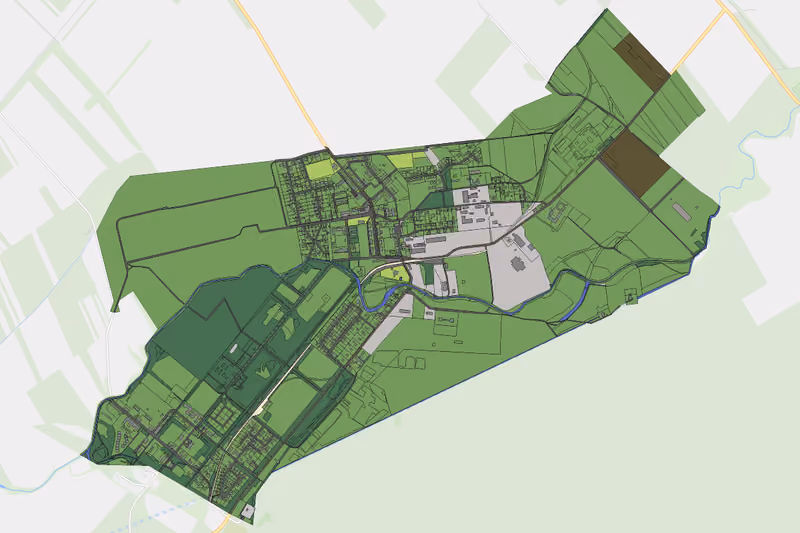 Kartenvorschau des Bodenverbrauchs der KG Blumau-Neurißhof