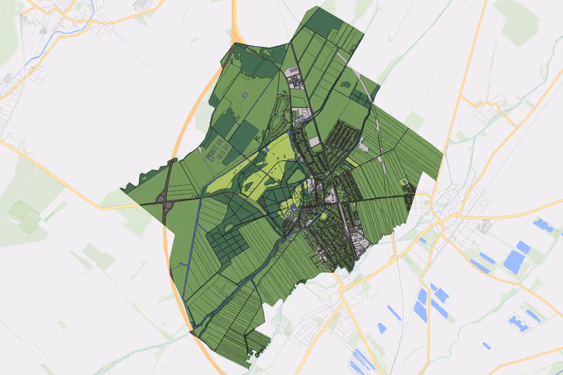Kartenvorschau des Bodenverbrauchs der KG Ebreichsdorf