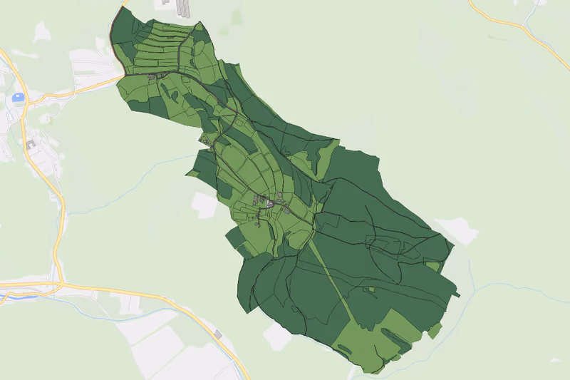 Kartenvorschau des Bodenverbrauchs der KG Gadenweith
