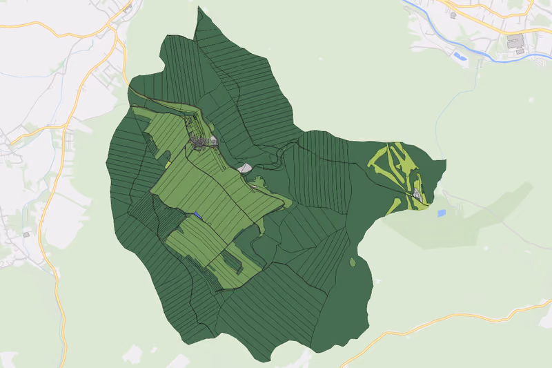 Kartenvorschau des Bodenverbrauchs der KG Kleinfeld
