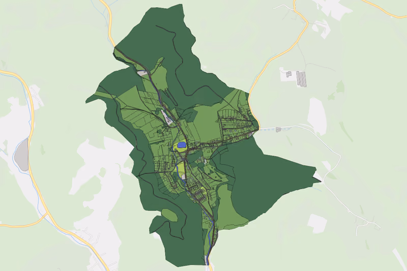 Kartenvorschau des Bodenverbrauchs der KG Neuhaus