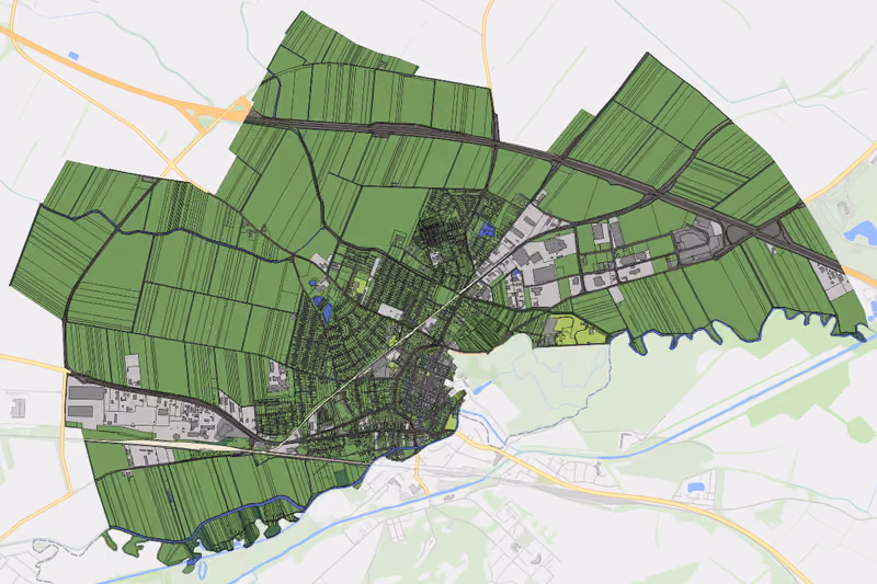 Kartenvorschau des Bodenverbrauchs der KG Bruck an der Leitha
