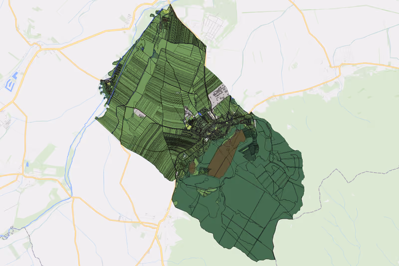 Kartenvorschau des Bodenverbrauchs der KG Mannersdorf am Leithagebirge