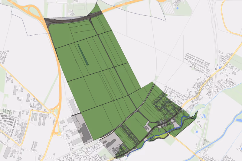 Kartenvorschau des Bodenverbrauchs der KG Oberlanzendorf