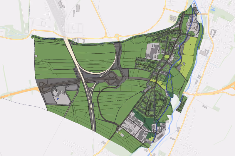Kartenvorschau des Bodenverbrauchs der KG Rannersdorf