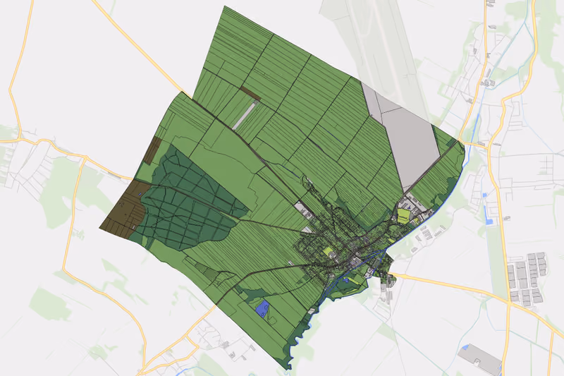 Kartenvorschau des Bodenverbrauchs der KG Schwadorf