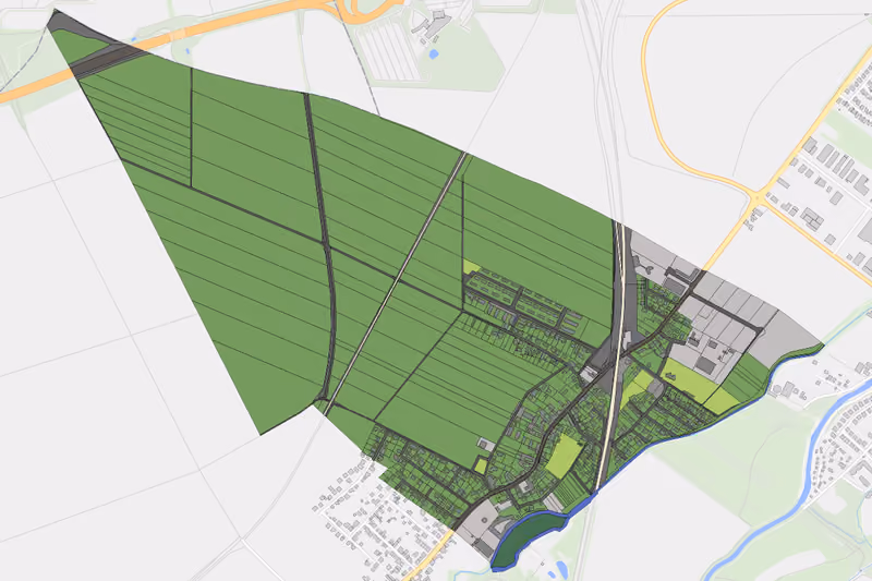 Kartenvorschau des Bodenverbrauchs der KG Unterlanzendorf