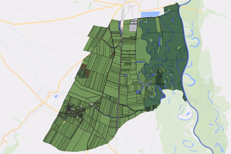 Kartenvorschau des Bodenverbrauchs der KG Ringelsdorf