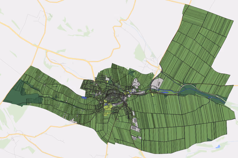 Kartenvorschau des Bodenverbrauchs der KG Zistersdorf