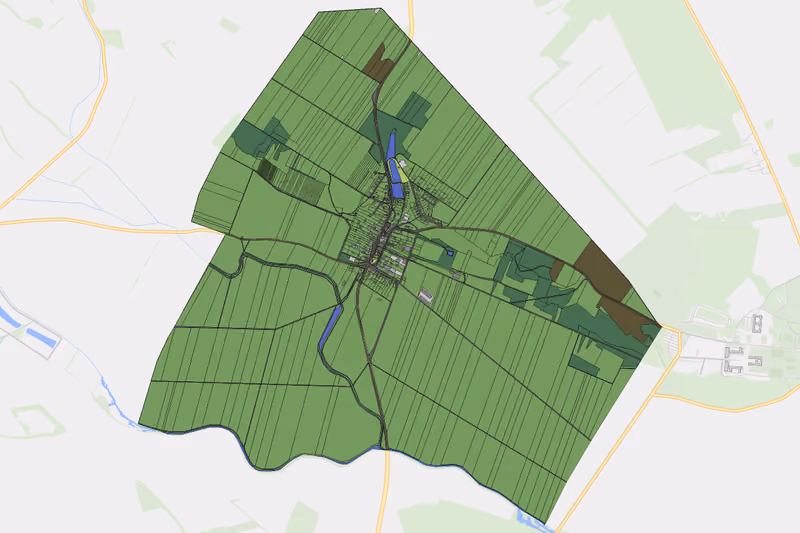 Kartenvorschau des Bodenverbrauchs der KG Groißenbrunn