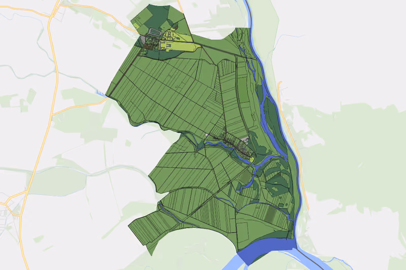Kartenvorschau des Bodenverbrauchs der KG Markthof