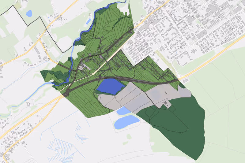 Kartenvorschau des Bodenverbrauchs der KG Ehrendorf