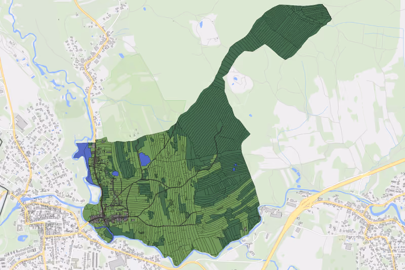 Kartenvorschau des Bodenverbrauchs der KG Grillenstein