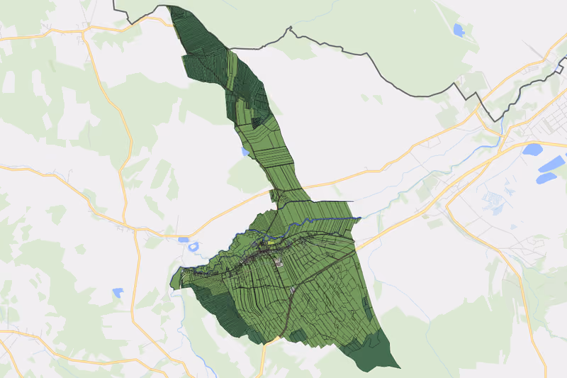 Kartenvorschau des Bodenverbrauchs der KG Eichberg