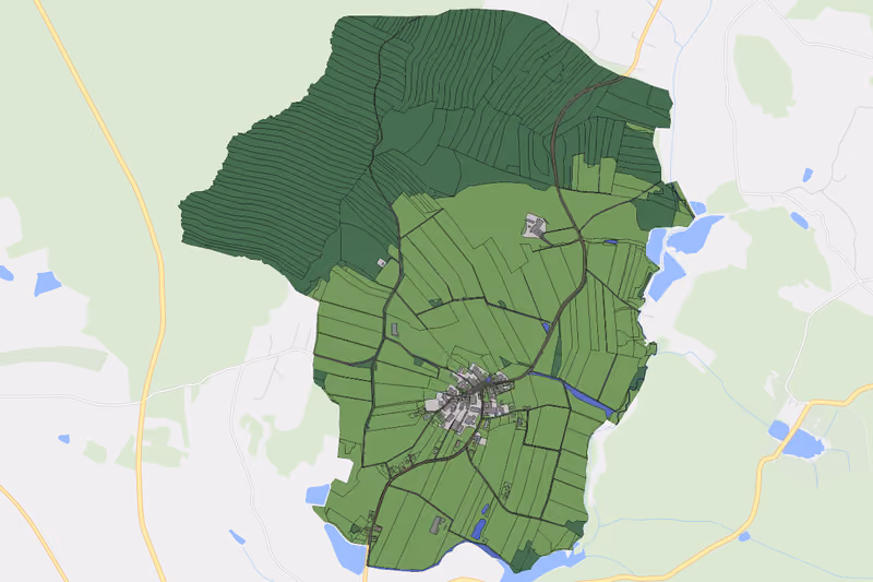 Kartenvorschau des Bodenverbrauchs der KG Dietweis
