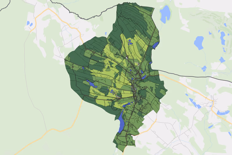 Kartenvorschau des Bodenverbrauchs der KG Haugschlag