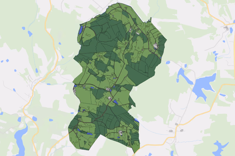 Kartenvorschau des Bodenverbrauchs der KG Saaß