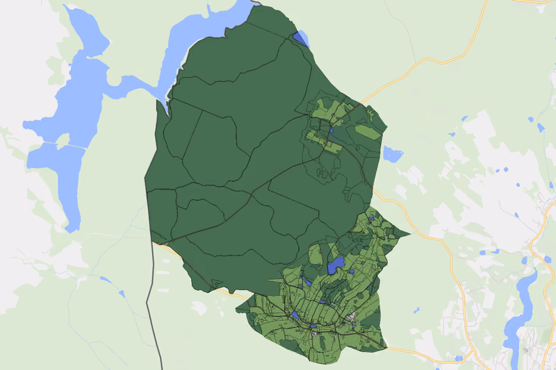 Kartenvorschau des Bodenverbrauchs der KG Schlag