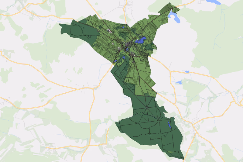 Kartenvorschau des Bodenverbrauchs der KG Kirchberg am Walde