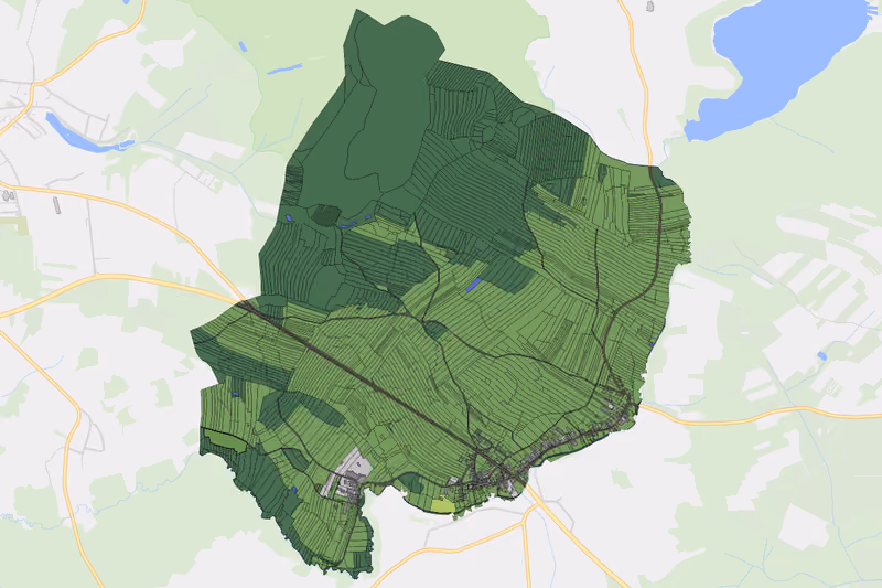 Kartenvorschau des Bodenverbrauchs der KG Langschwarza