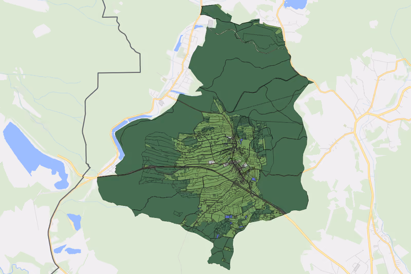 Kartenvorschau des Bodenverbrauchs der KG Steinbach