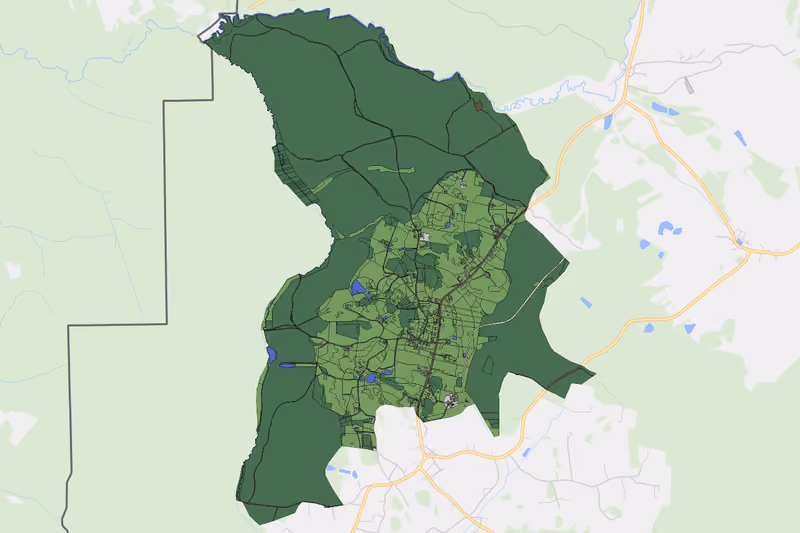 Kartenvorschau des Bodenverbrauchs der KG Finsternau