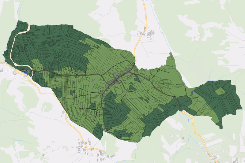 Kartenvorschau des Bodenverbrauchs der KG Abschlag