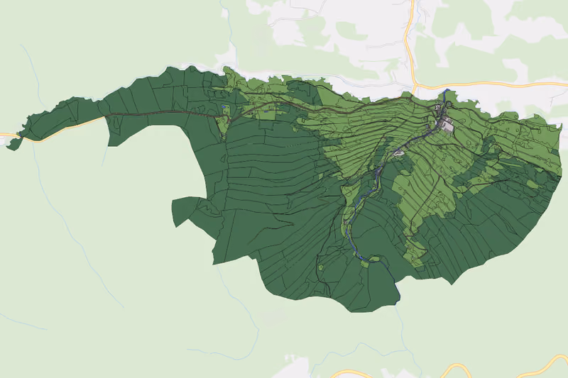 Kartenvorschau des Bodenverbrauchs der KG Angelbach