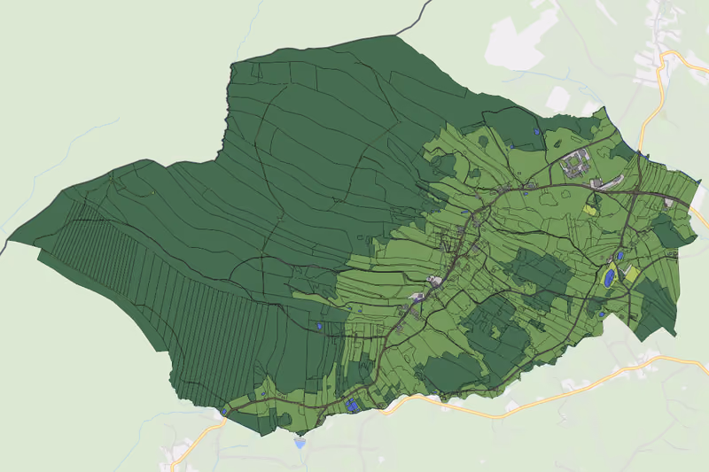 Kartenvorschau des Bodenverbrauchs der KG Lauterbach