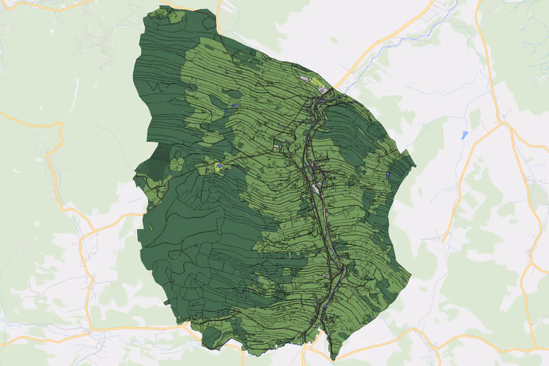 Kartenvorschau des Bodenverbrauchs der KG St. Martin