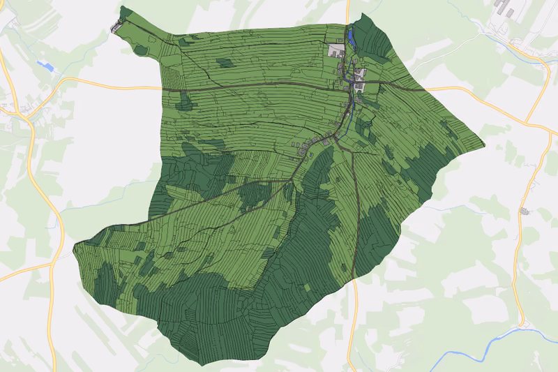 Kartenvorschau des Bodenverbrauchs der KG Großotten