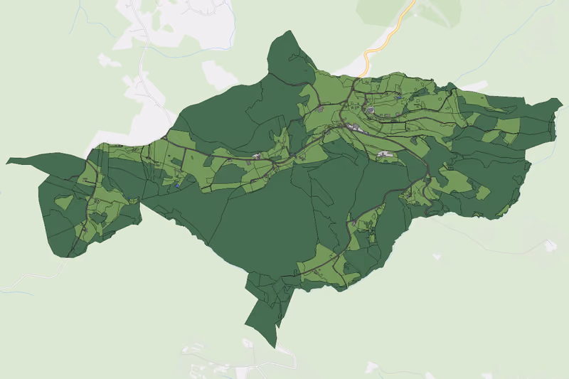 Kartenvorschau des Bodenverbrauchs der KG Reichenau
