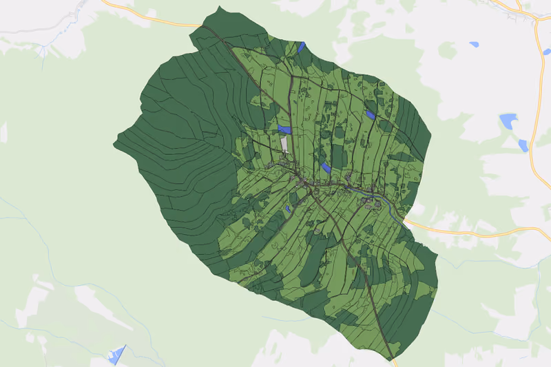 Kartenvorschau des Bodenverbrauchs der KG Schagges