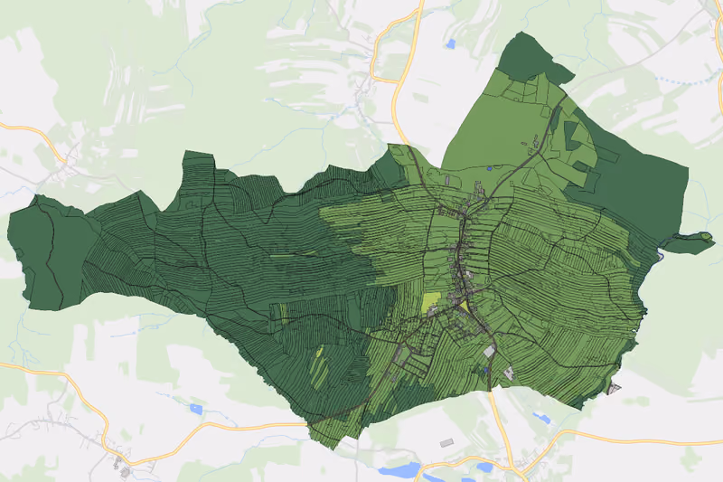 Kartenvorschau des Bodenverbrauchs der KG Großschönau