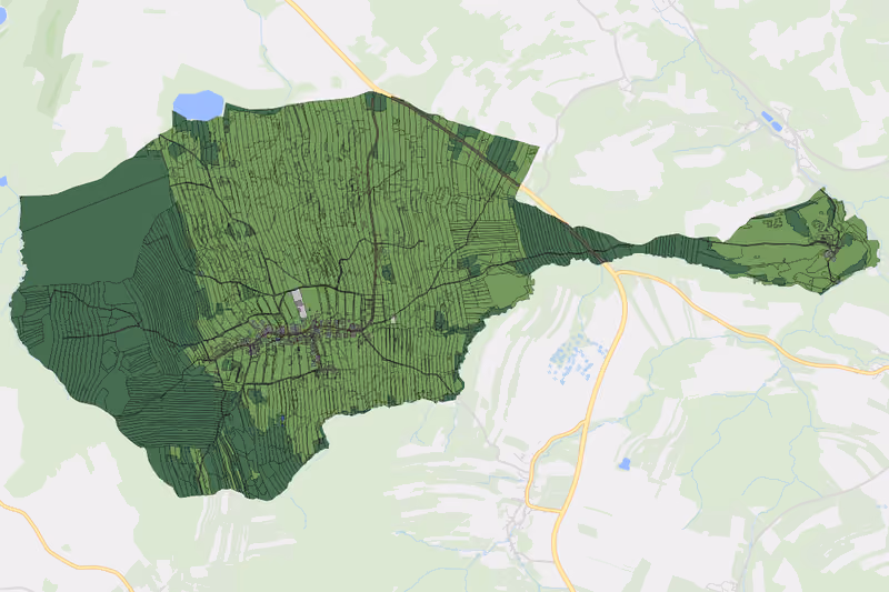 Kartenvorschau des Bodenverbrauchs der KG Spital