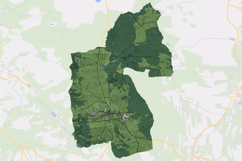 Kartenvorschau des Bodenverbrauchs der KG Großwolfgers