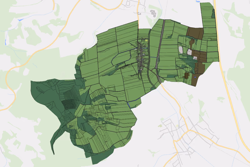 Kartenvorschau des Bodenverbrauchs der KG Dietersdorf