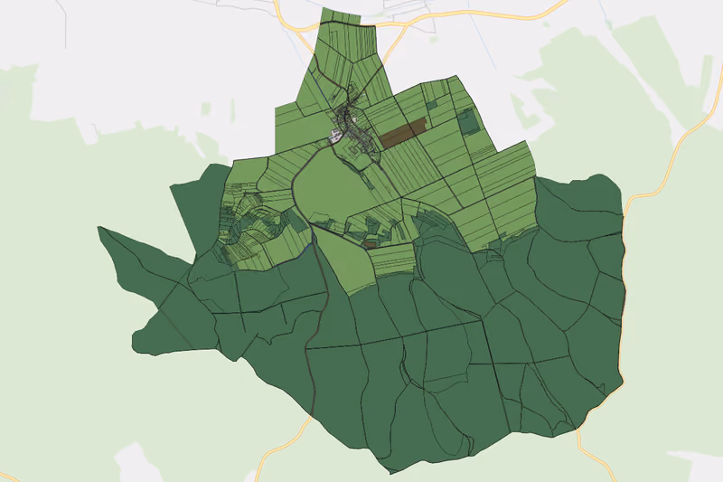 Kartenvorschau des Bodenverbrauchs der KG Weyerburg