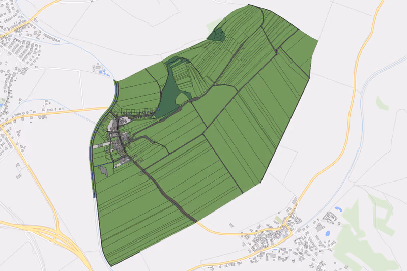 Kartenvorschau des Bodenverbrauchs der KG Dippersdorf