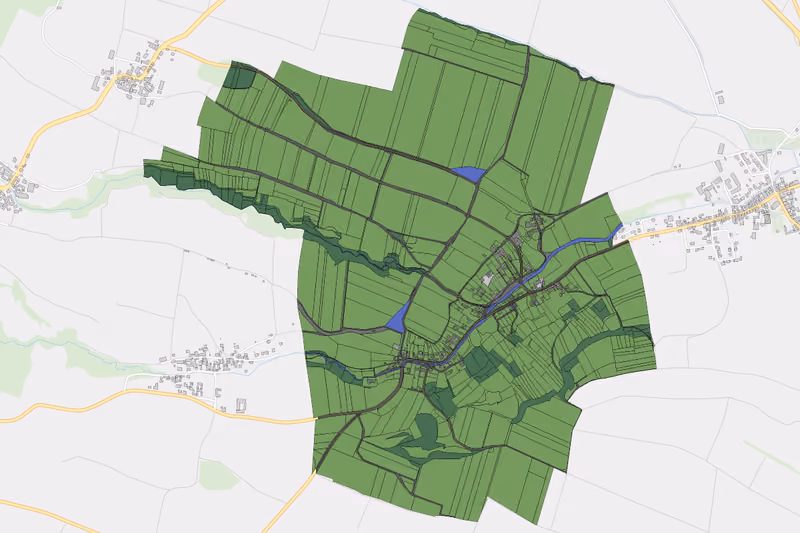 Kartenvorschau des Bodenverbrauchs der KG Oberravelsbach